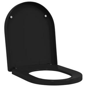 vidaXL Deska toaletowa Czarny 48 x 36,5 x 4,5 cm polipropylen
