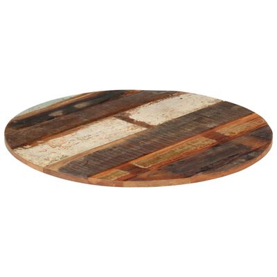 vidaXL Blat stołu, Ø70 x (1,5-1,6) cm, lite drewno z odzysku