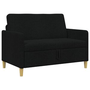 vidaXL Sofa z miejscem do przechowywania Czarny 122 x 78 x 87 cm