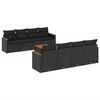 vidaXL Patio Sofa Set 8-osobowe Black
