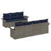 vidaXL Zestaw Sof na Ogr&oacute;d z poduszką 8 pcs Szary polirattan