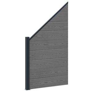 vidaXL Zestaw ogrodzeniowy 95 x 180 cm WPC i aluminium Szary