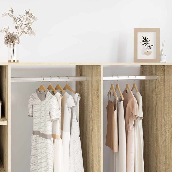 vidaXL Drążek do szafy 2 pcs Srebrny 764 x 15 x 29 mm Stop Aluminium