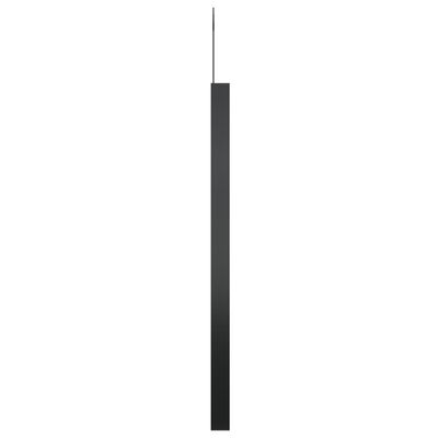 vidaXL Lustro ścienne z zawieszką, czarne, 50 cm