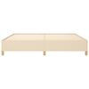vidaXL Rama ł&oacute;żka bez materaca, kremowa, 200x200 cm, obita tkaniną