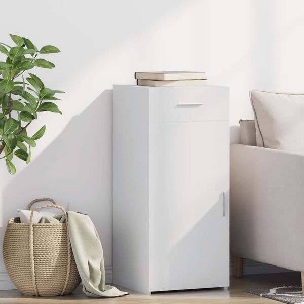 vidaXL Szafka, biała, 40x42,5x93 cm, materiał drewnopochodny