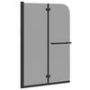 vidaXL Osłona prysznicowa Czarny 120 x 140 cm Szkło ESG i aluminium