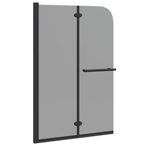 vidaXL Osłona prysznicowa Czarny 95 x 140 cm Szkło ESG i aluminium