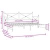 vidaXL Ł&oacute;żko dzienne z wysuwanym siedziskiem bez materaca białe stal