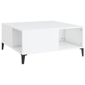 vidaXL Stolik kawowy, biały 80x80x36,5 cm, materiał drewnopochodny