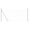 vidaXL Ogrodzenie z słupkiem Srebrny 1 x 25 m Stal