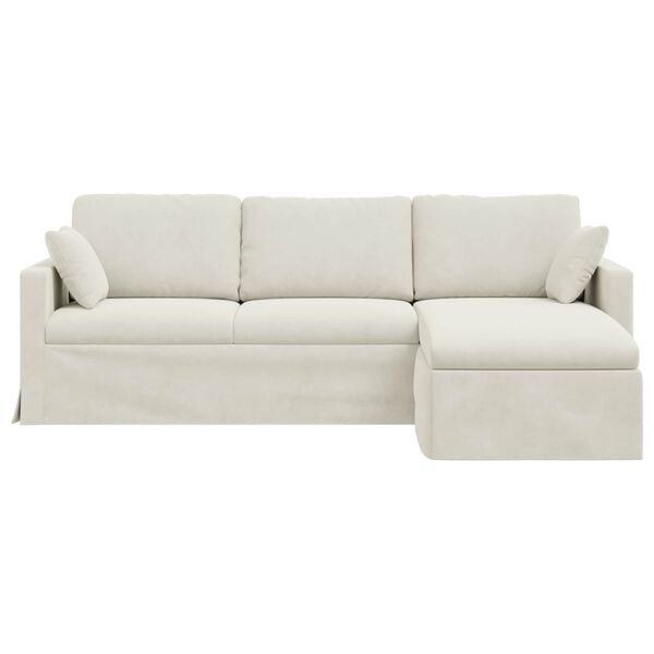 vidaXL Sofa Kremowy