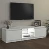 vidaXL Szafka pod TV z oświetleniem LED, biała, 140 x 40 x 36 cm