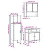 vidaXL 3-częściowy zestaw mebli łazienkowych, szary dąb sonoma