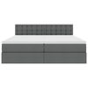 vidaXL Ł&oacute;żko z miejscem do przechowywania Ciemnoszary 200 x 200 cm