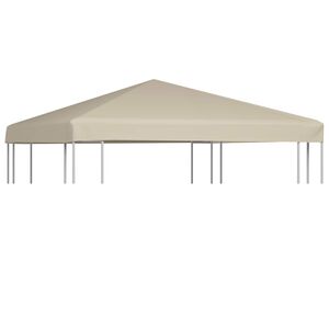 vidaXL Zadaszenie altany ogrodowej, 310 g/m&sup2;, 3 x 3 m, beżowe