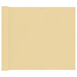vidaXL Ekran balkonowy piaskowy 100 x 500 cm Materiał Oxford