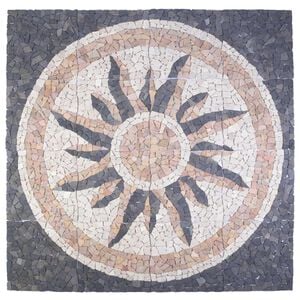 vidaXL Mozaikowe Płytki z Wzorem Słońca Wielokolorowe 120 x 120 cm