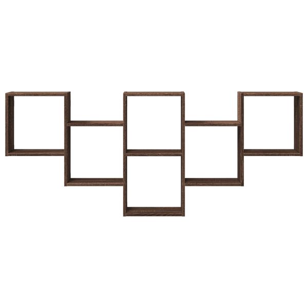 vidaXL P&oacute;łka ścienna, brązowy dąb, 159x18x66 cm