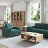 vidaXL Sofa 3 pcs Ciemna zieleń 221 x 80 x 80 cm Tkanina lniana