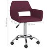 vidaXL Obrotowe krzesła stołowe, 6 szt., fioletowe, obite tkaniną
