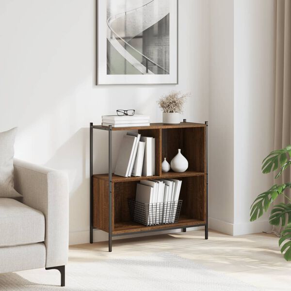 vidaXL Regał, brązowy dąb, 72x28x77,5 cm, materiał drewnopochodny