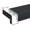 vidaXL Parapet okienny Antracyt z drewnianą strukturą 60 x 15 x 4,5 cm