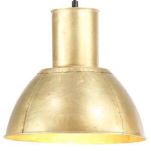 vidaXL Lampa wisząca, 25 W, kolor mosiądzu, okrągła, 28,5 cm, E27