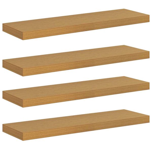 vidaXL P&oacute;łka ścienna z przechowywaniem 4 pcs Beżowy 90 x 23,5 x 4 cm