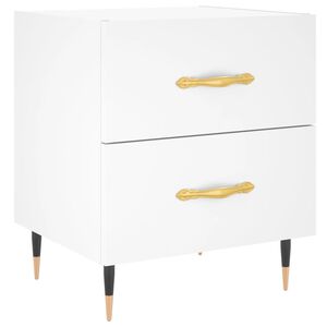 vidaXL Szafka nocna, biała, 40x35x47,5 cm, materiał drewnopochodny