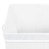 vidaXL Bambusowy kosz na pranie z pojedynczą przegrodą, biały, 83 L
