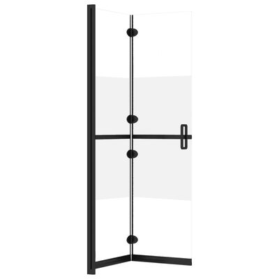 vidaXL Składana ścianka prysznicowa, pół mrożone szkło ESG, 80x190 cm