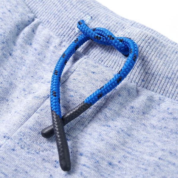 Szorty dziecięce ze sznurkiem, niebieski melanż, 92