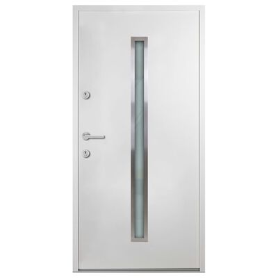 vidaXL Aluminiowe drzwi zewnętrzne, białe, 110 x 207,5 cm