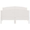 vidaXL Rama ł&oacute;żka bez materaca, biała, 135x190 cm, lite drewno sosnowe