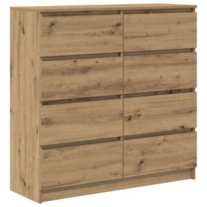 vidaXL Komoda Artisan Dąb 100x35x99 cm Drewno klejone