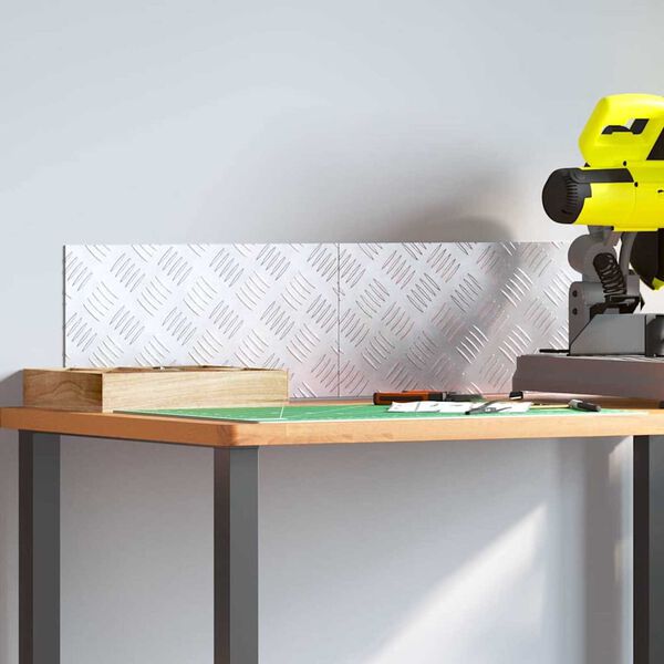 vidaXL Stopień Prostokątny 2 pcs Srebrny 40 x 20 cm Aluminium