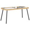 vidaXL Stolik kawowy Brązowy i czarny 90 x 45 x 43 cm polirattan