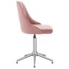 vidaXL Obrotowe krzesła stołowe, 4 szt., r&oacute;żowe, obite aksamitem