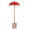 vidaXL Baliński Parasol z Bazą czerwony 95 x 95 x 260 cm