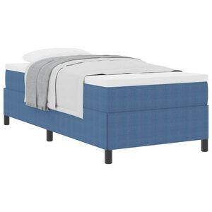 vidaXL Ł&oacute;żko sprężynowe niebieski 90 x 190 cm Tkanina sztruksowa