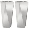vidaXL Donica 2 pcs Srebrny 30 x 30 x 75 cm Stal nierdzewna