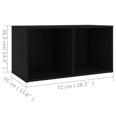 vidaXL Szafka pod TV, czarna, 72x35x36,5 cm, płyta wiórowa