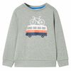vidaXL Bluza dziecięca, jasne khaki melanżowe, 104