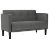 vidaXL Sofa dwuosobowa Ciemnoszara 111 cm Tkanina