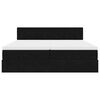 vidaXL Rama łóżka otomana z materacami, czarna, 160x200 cm, aksamit