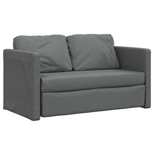 vidaXL Sofa podłogowa 2-w-1, ciemnoszara, 112x174x55 cm, tkanina
