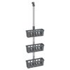 vidaXL Wiszące p&oacute;łki pod prysznic, 30x15x(67-105) cm, aluminium