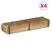 vidaXL Taca 4 pcs Brązowy 57 x 15 x 9 cm Lite Drewno Recyklingowe