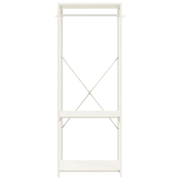 vidaXL Szafa garderobiana, biała, 60x40x167 cm, metal i płyta wi&oacute;rowa